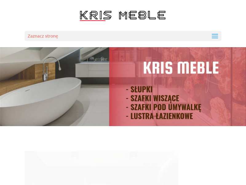 KrisMeble - tutaj kupisz meble łazienkowe!