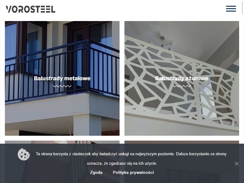 Producent balustrad Vorosteel