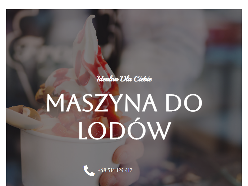 Nowoczesna maszyna do lodów dla każdego