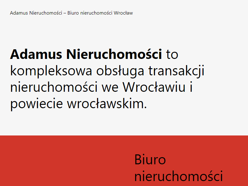Biuro adamus.wroclaw.pl